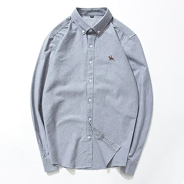 Camisa Oxford de manga larga detalle