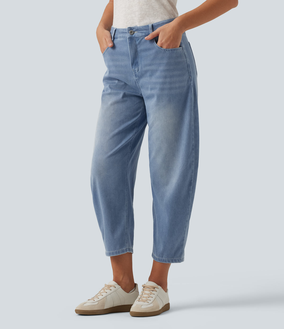 Jeans barrel Azul claro