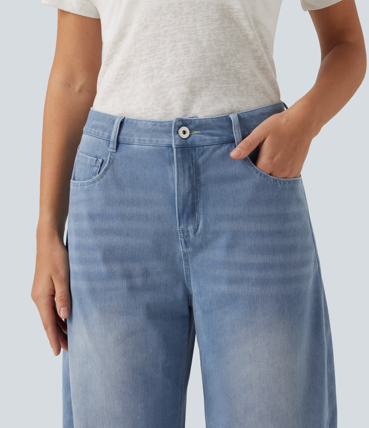 Jeans barrel Azul claro