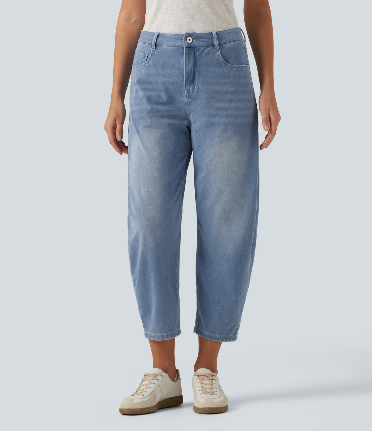 Jeans barrel Azul claro