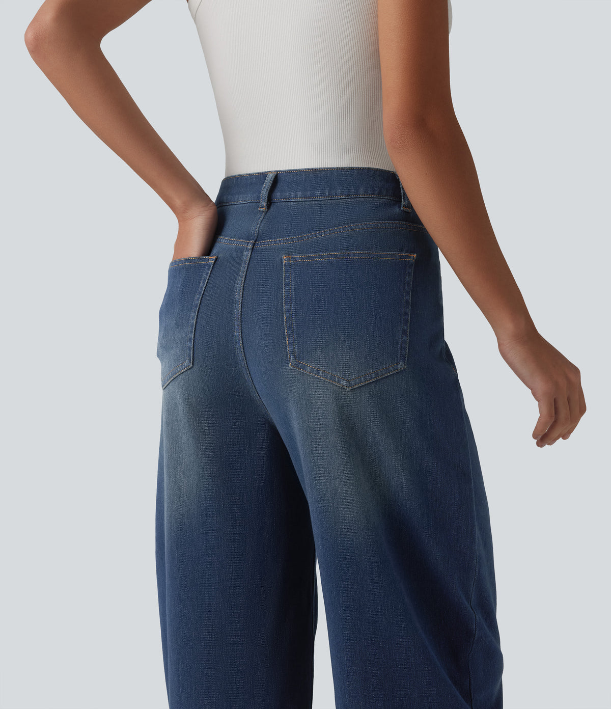 Jeans barrel Azul medio