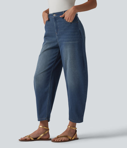 Jeans barrel Azul medio