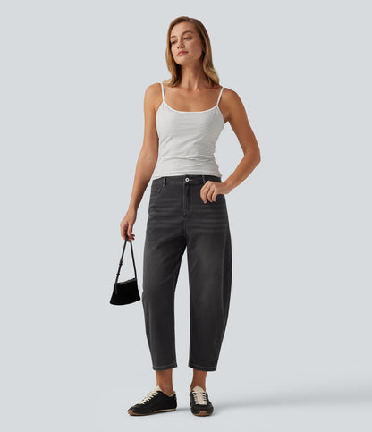 Jeans barrel Gris