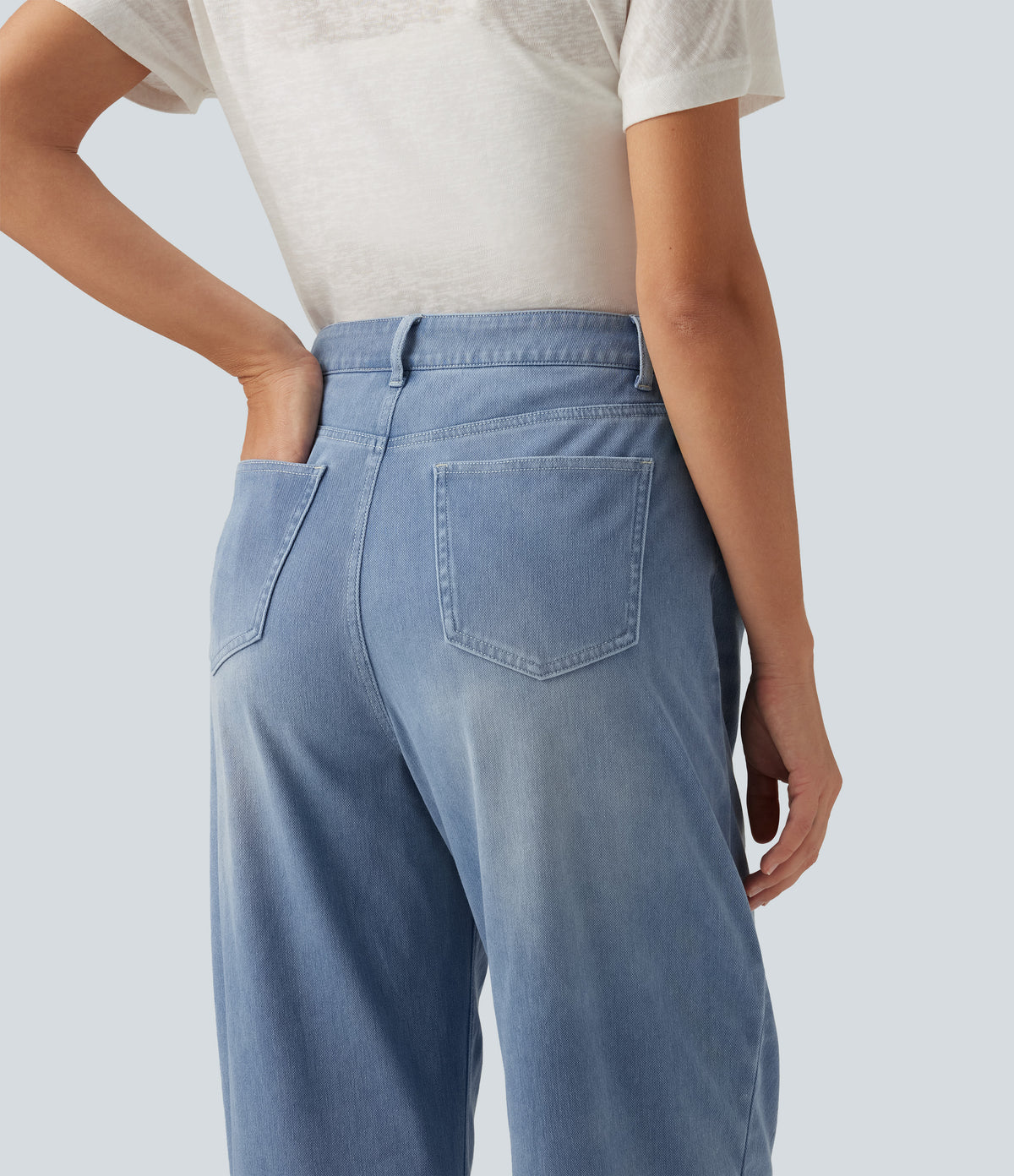 Jeans barrel Azul claro