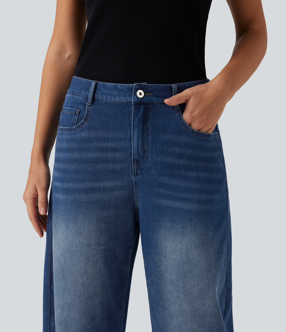 Jeans barrel Azul oscuro