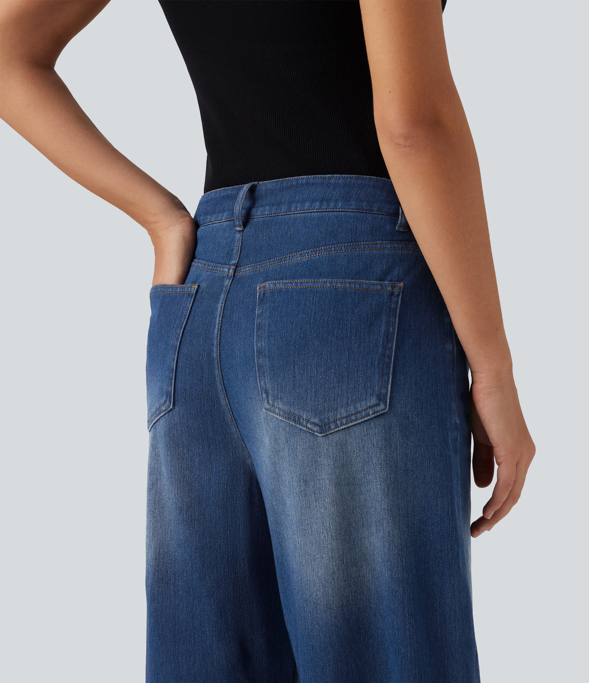 Jeans barrel Azul oscuro