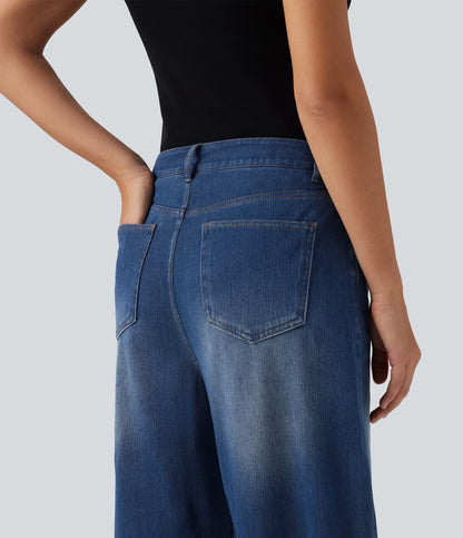 Jeans barrel Azul oscuro
