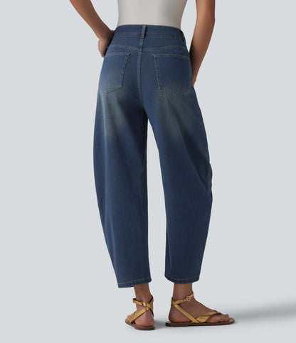 Jeans barrel Azul medio