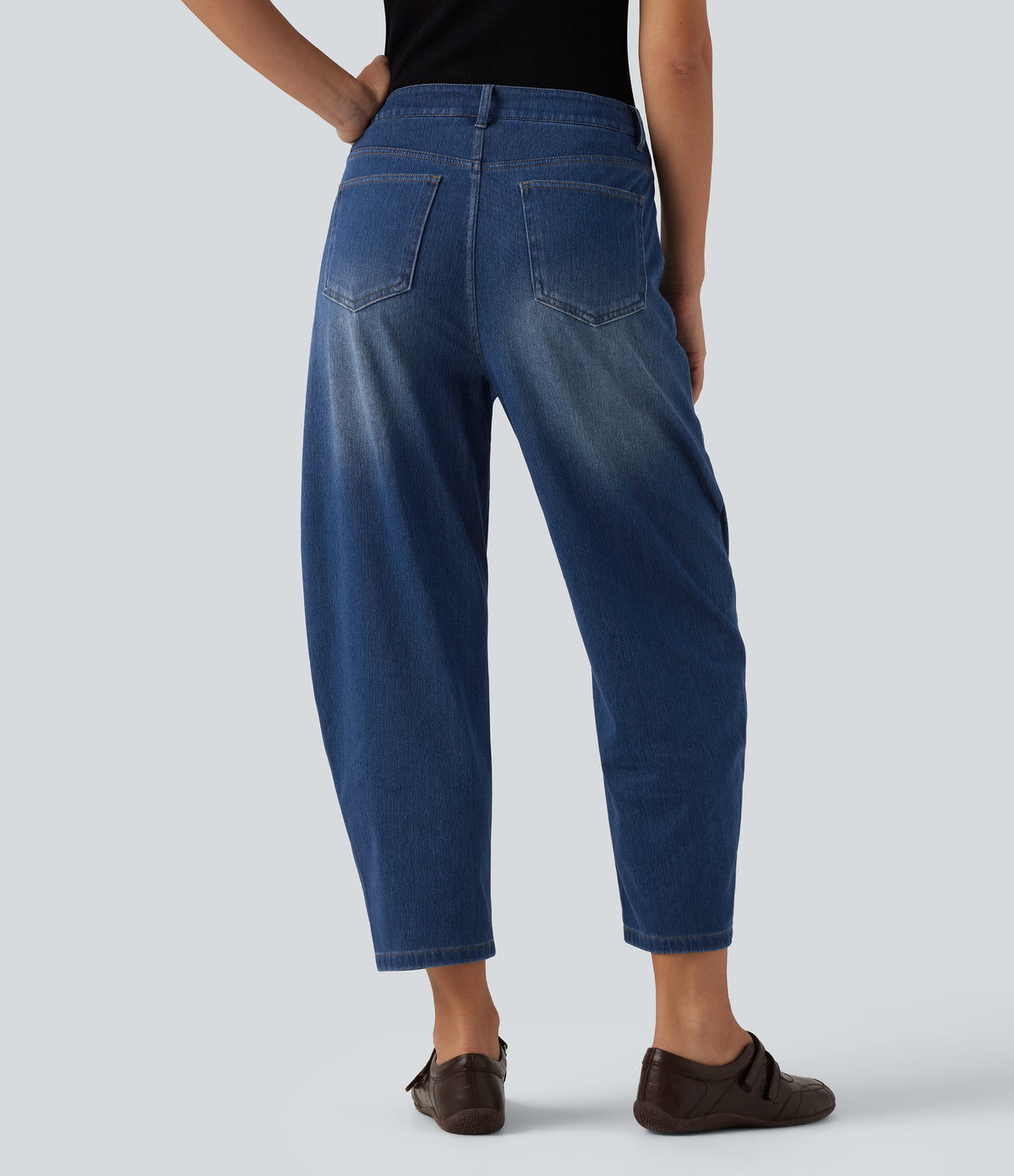 Jeans barrel Azul oscuro