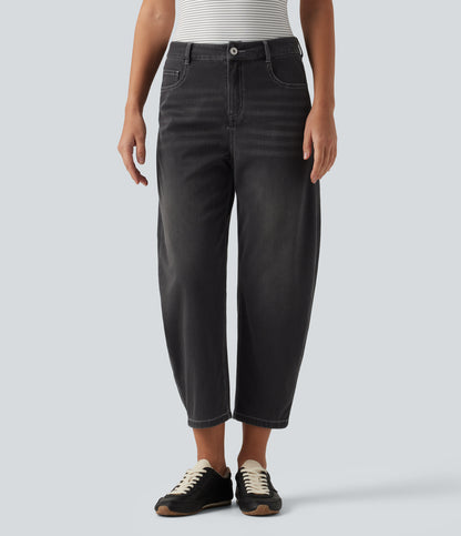 Jeans barrel Gris