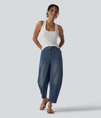 Jeans barrel Azul medio