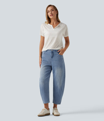 Jeans barrel Azul claro