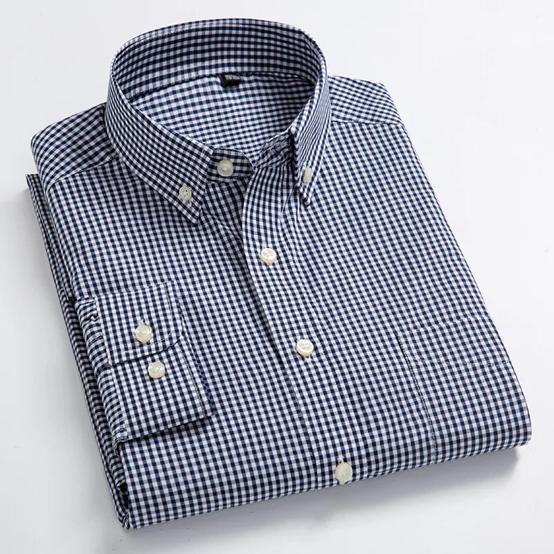 Camisa de sarga de manga larga negra