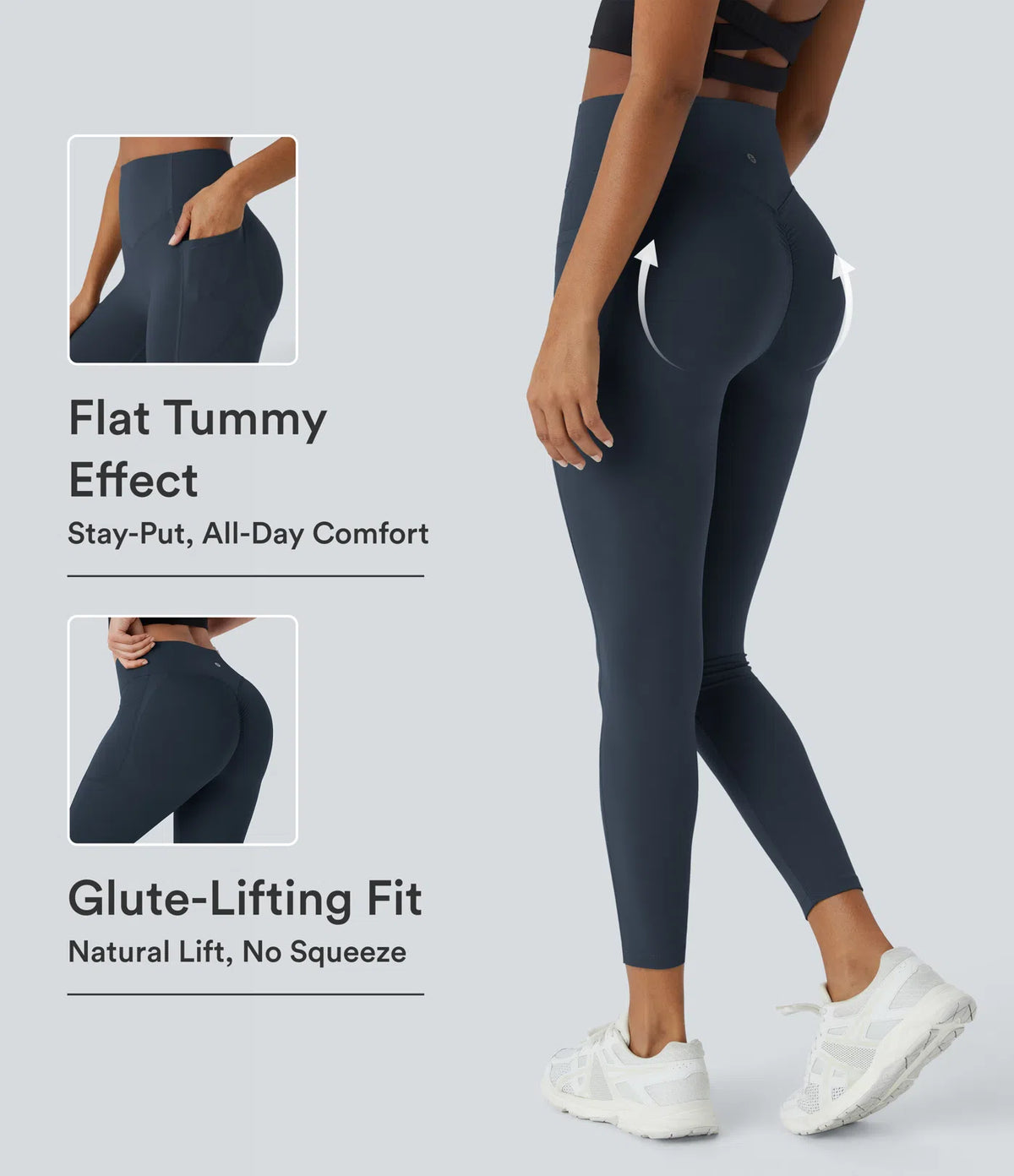 Leggings de entrenamiento push-up de tiro alto