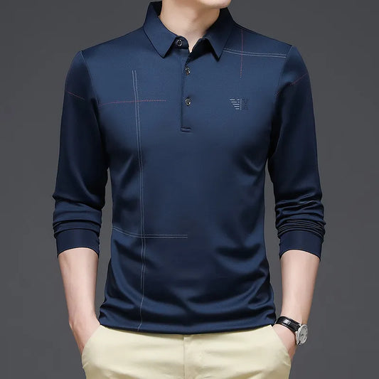 Camisa de manga larga azul marino