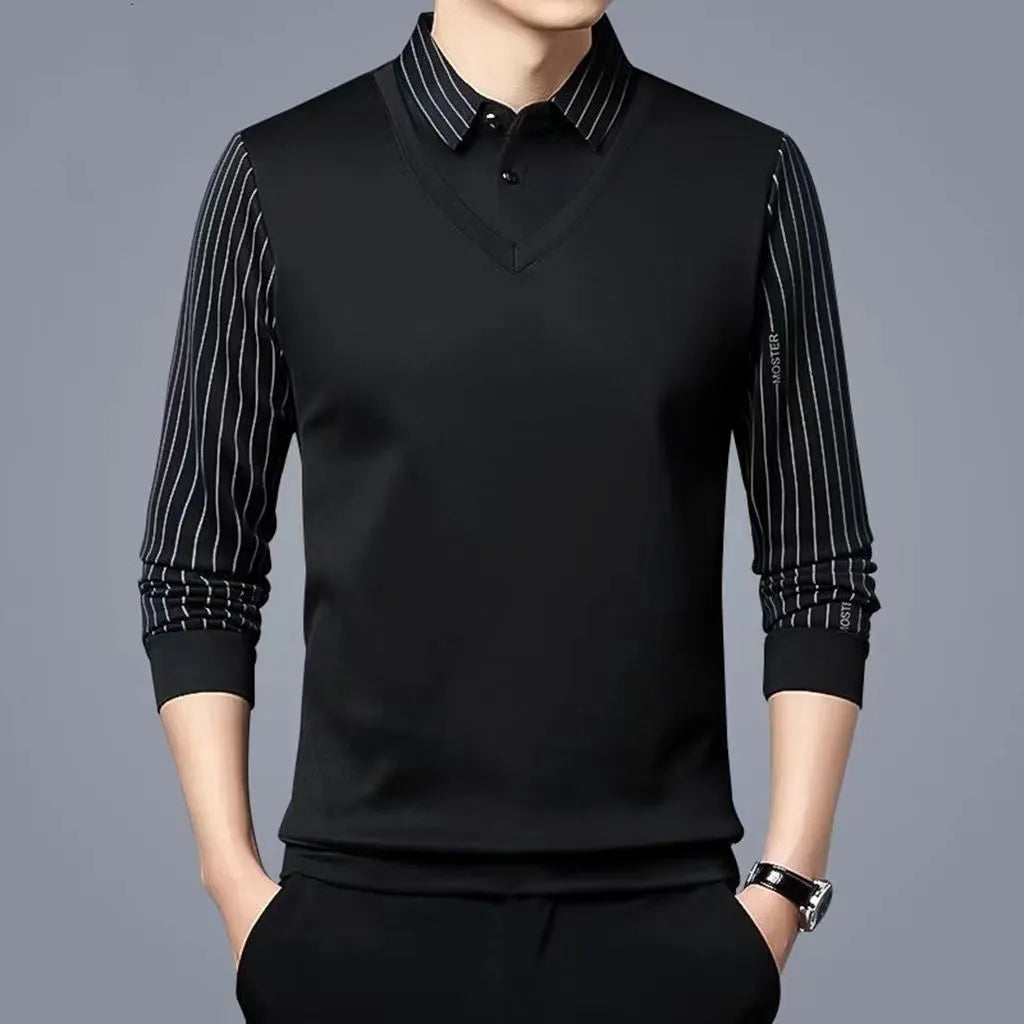 Camisa de manga larga verde con paneles