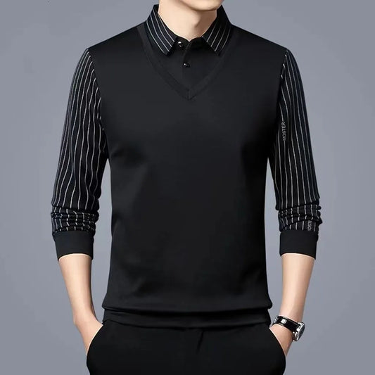 Camisa de manga larga verde con paneles