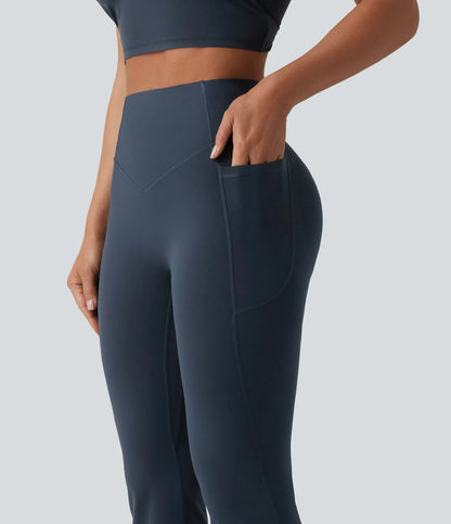 Leggings de yoga acampanados con efecto push-up