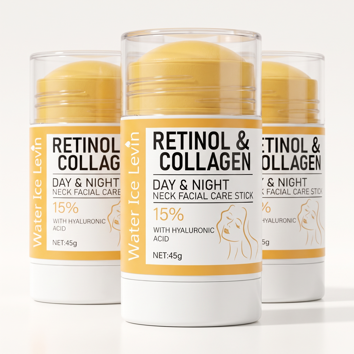 Retinol & Collagen neck balm stick, 3-pack